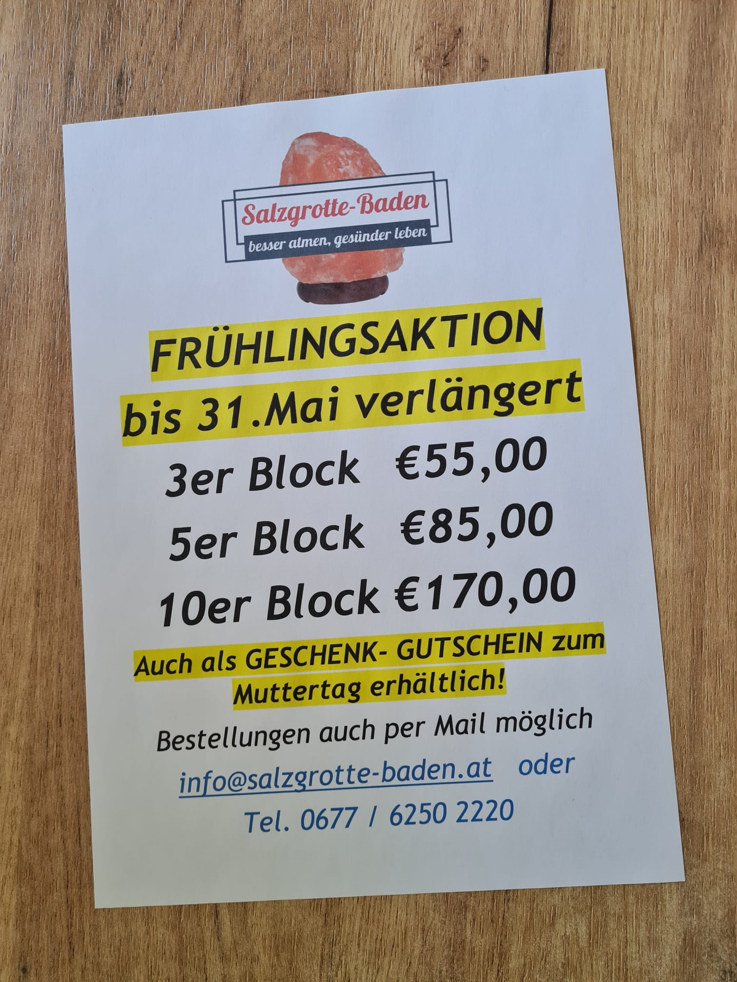 Frühlingsaktion bis 31.05.2023
