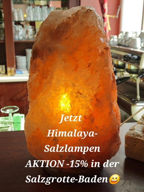 Aktion Himalaya Salzlampen in der Salzgrotte-Baden