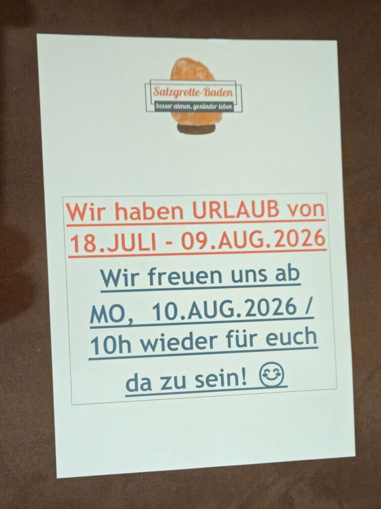Wir sind dann mal weg .. Sommerurlaub bis 10. August 2026